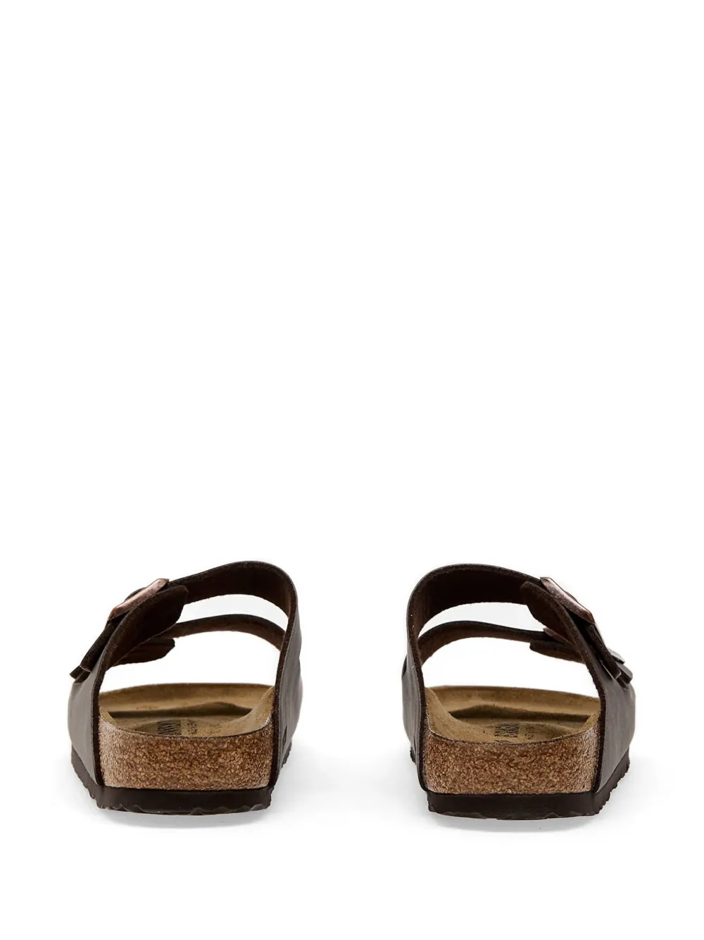Birkenstock Arizona Birko-Flor slippers met gespbandje Bruin