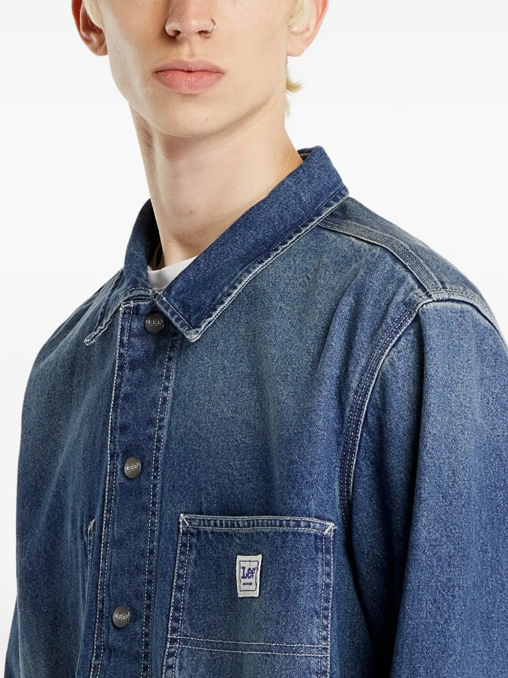 LEE Denim jack met wassing Blauw
