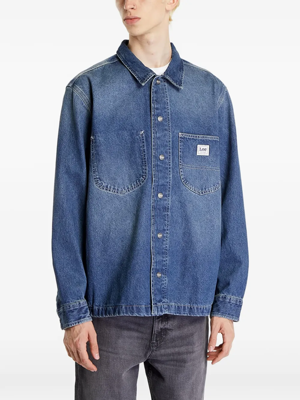 LEE faded-wash denim jacket - Blau