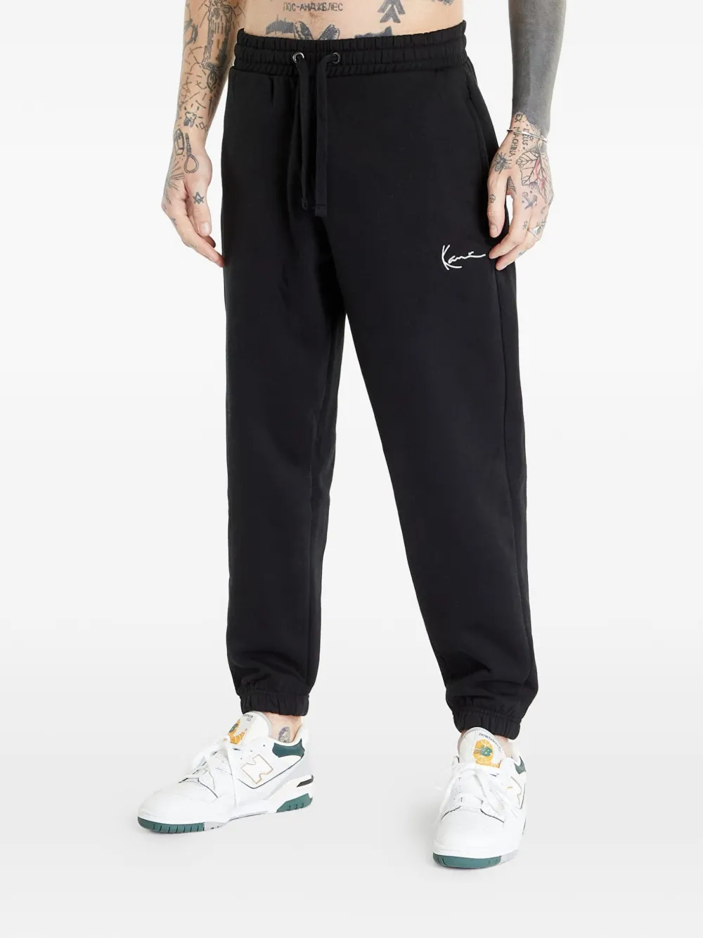 karl kani Pantaloni sportivi con logo ricamato - Nero