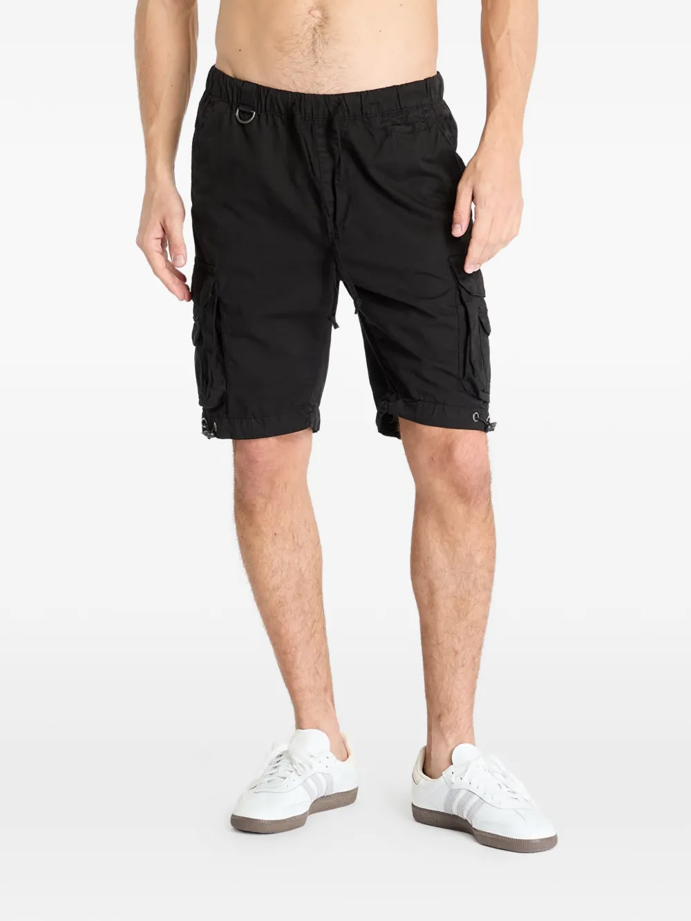 Urban Classics drawstring cargo shorts - Black