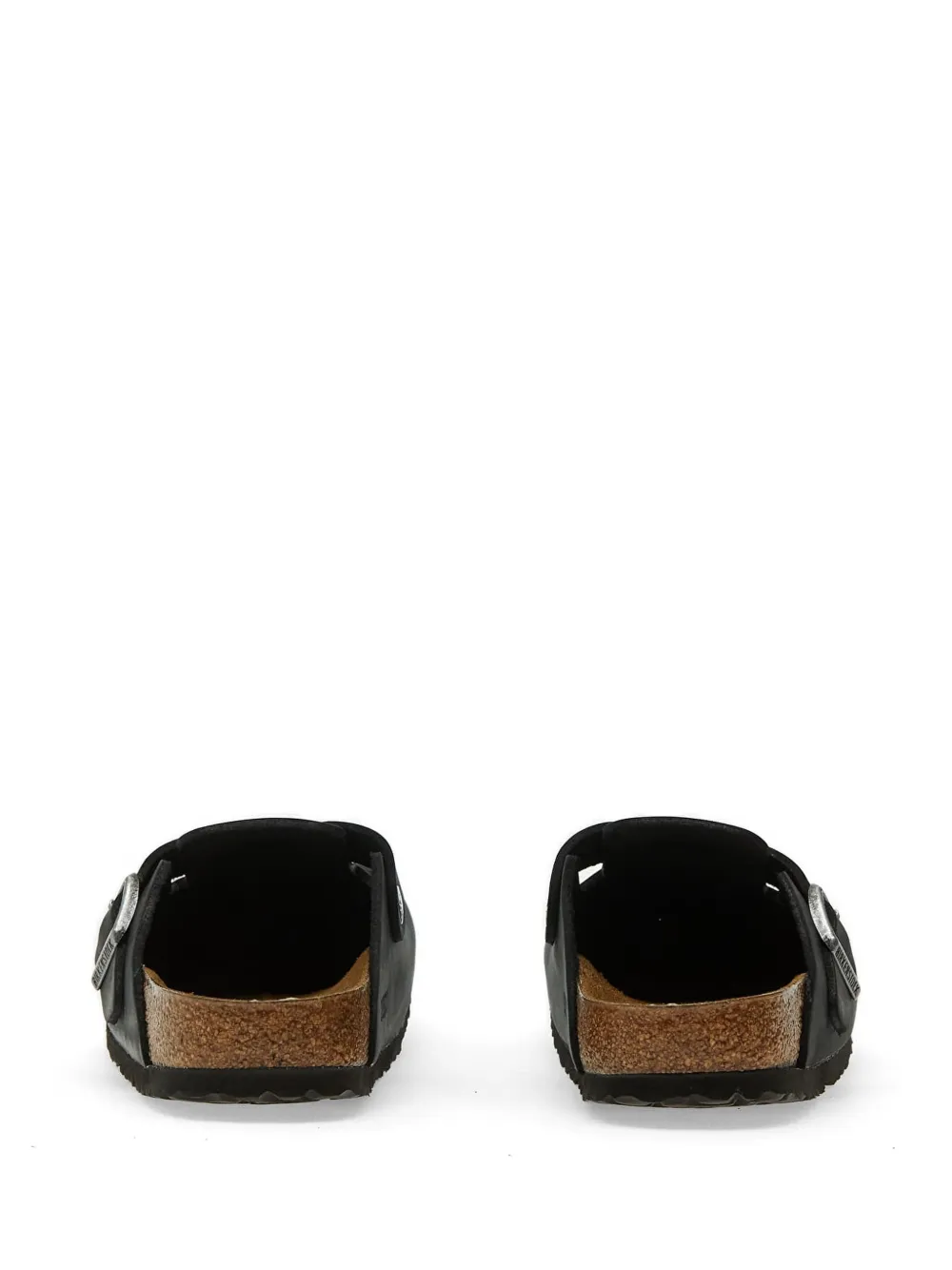Birkenstock Boston leren muiltjes Zwart