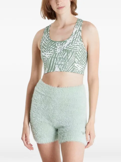 Rvca palm-leaf print racerback bra