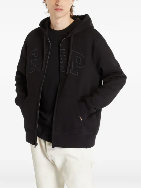 GAP logo-appliqué zip-up hoodie