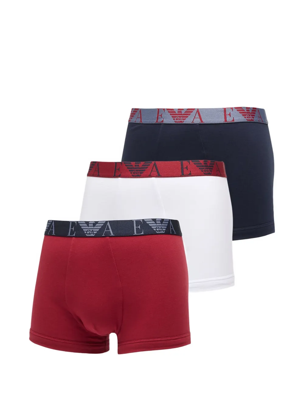 Ea7 Emporio Armani logo-intarsia boxers (set of three) - Rosso