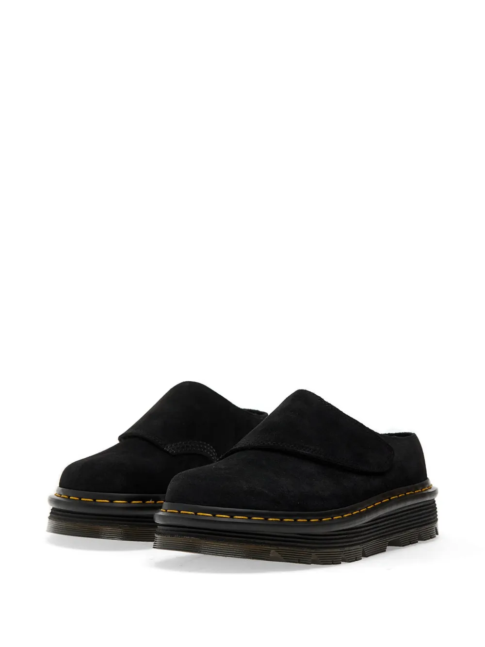 Dr Martens AnyWair suède muiltjes met zigzag-patroon Zwart