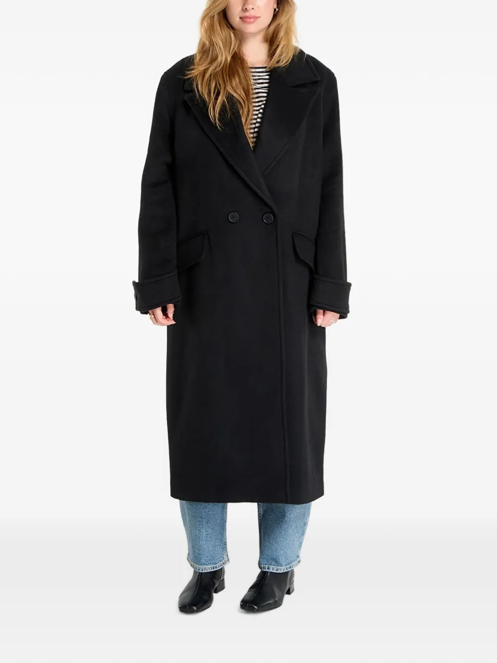 AllSaints Mabel double-breasted coat - Black