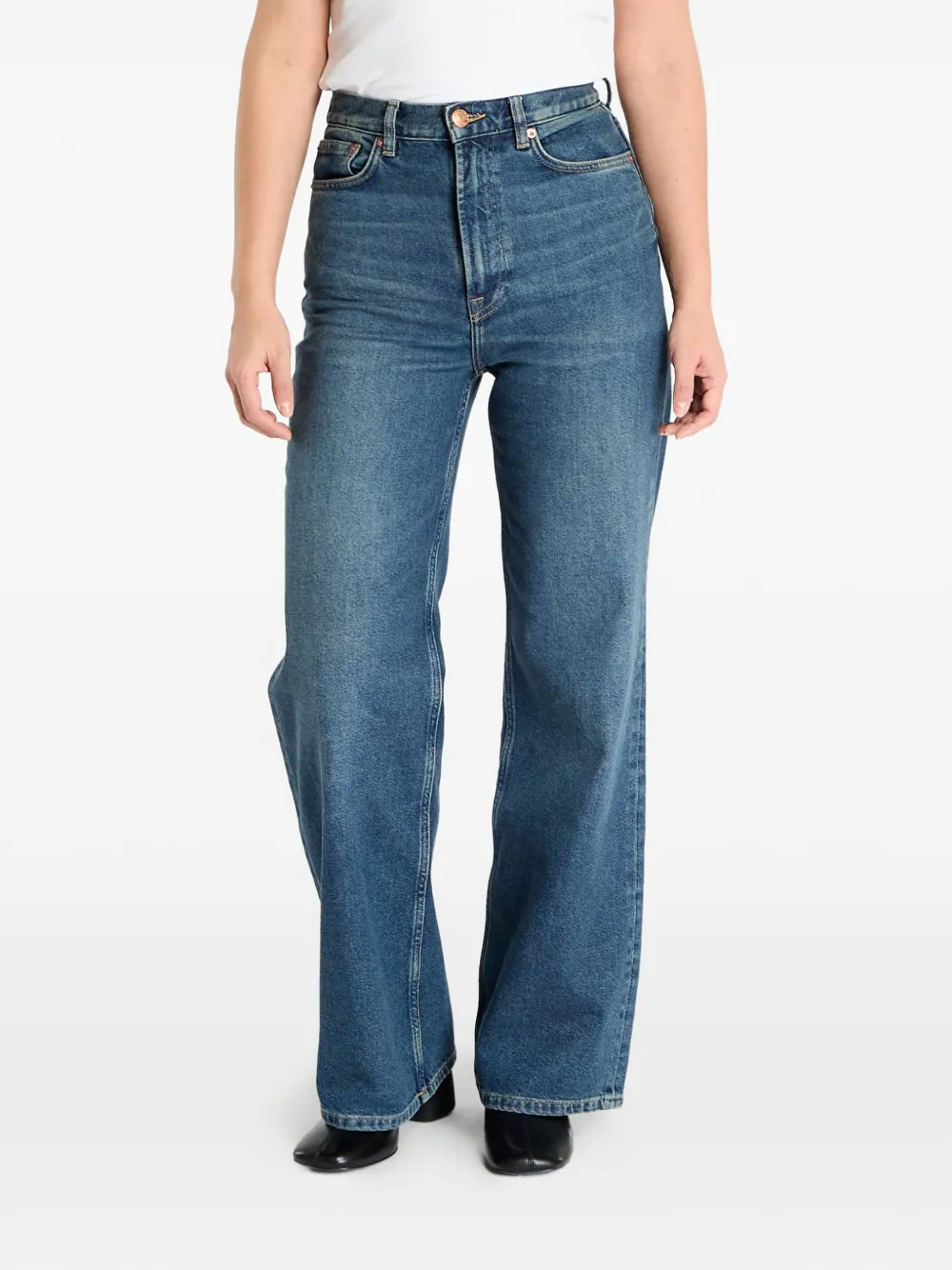 SAMSOE SAMSOE faded-wash jeans - Blu