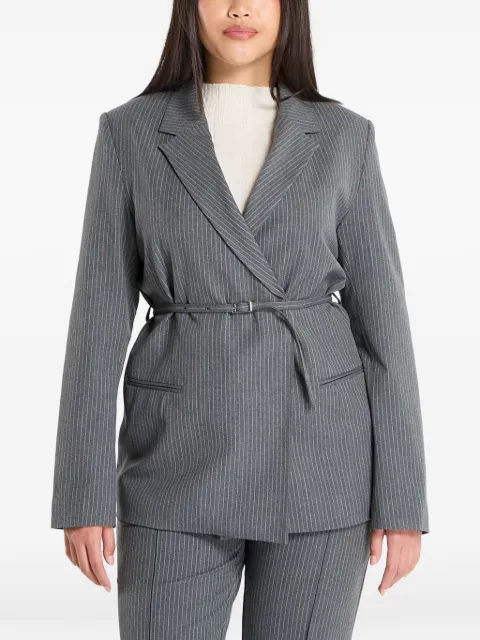 SAMSOE SAMSOE Salot pinstripe belted blazer