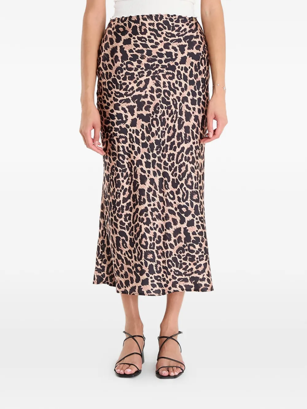 GUESS USA leopard-print midi skirt - Toni neutri