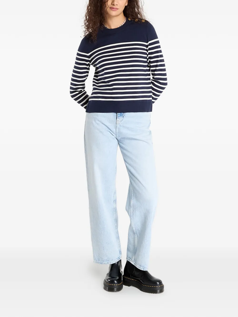  Tommy Hilfiger Pull à Rayures - Bleu 