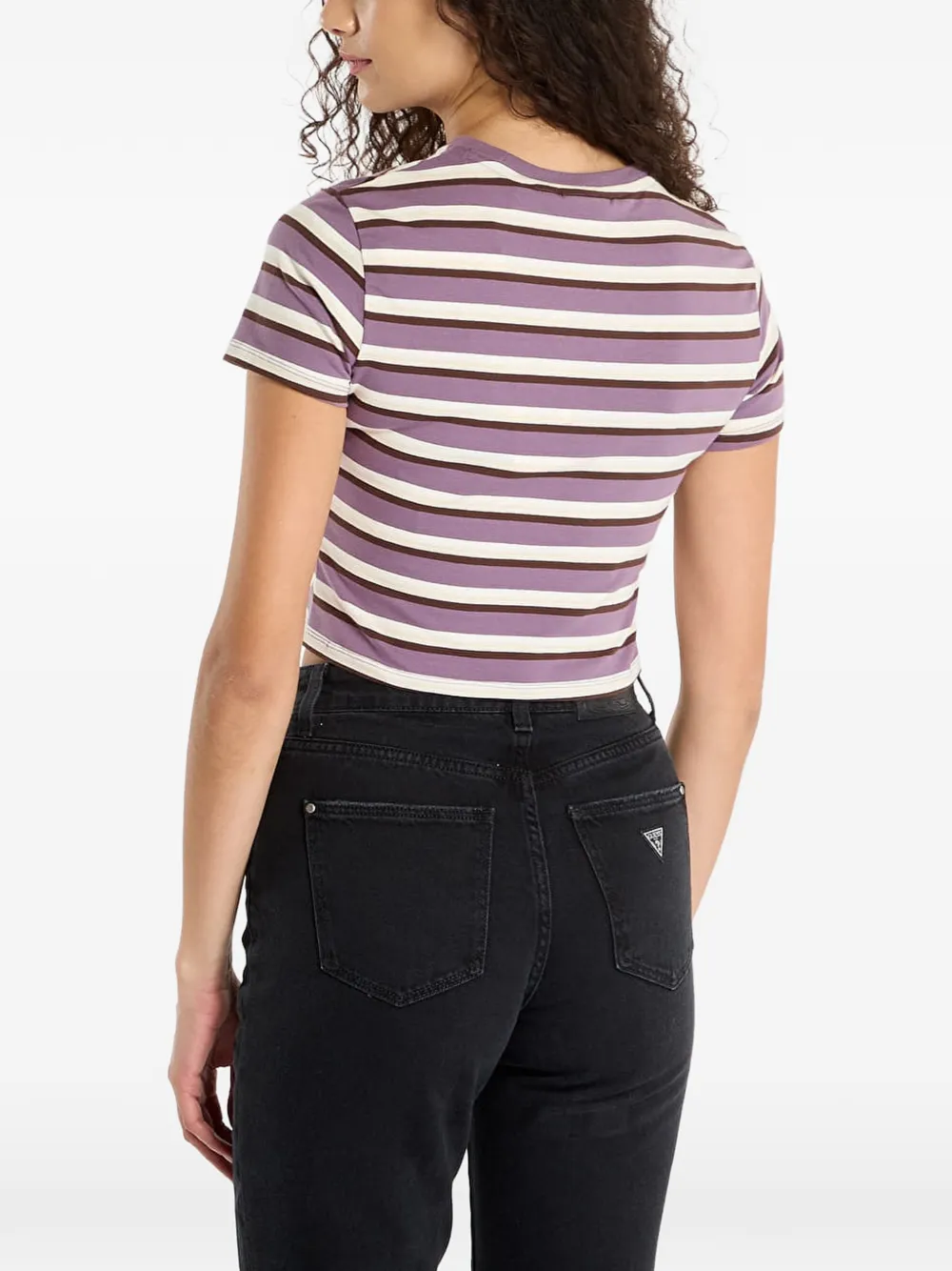 GUESS USA striped T-shirt Paars