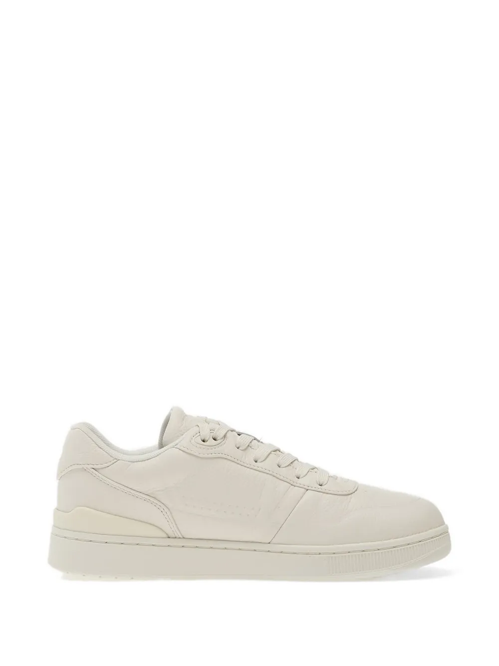 Lacoste T-Clip Shield logo-embossed leather sneakers - Toni neutri