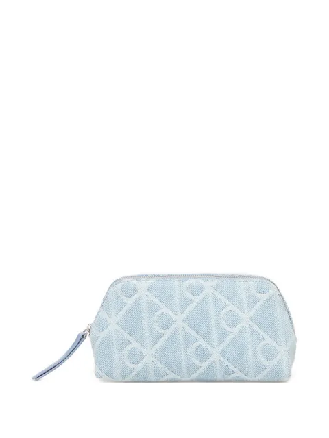 Calvin Klein monogram denim wash bag