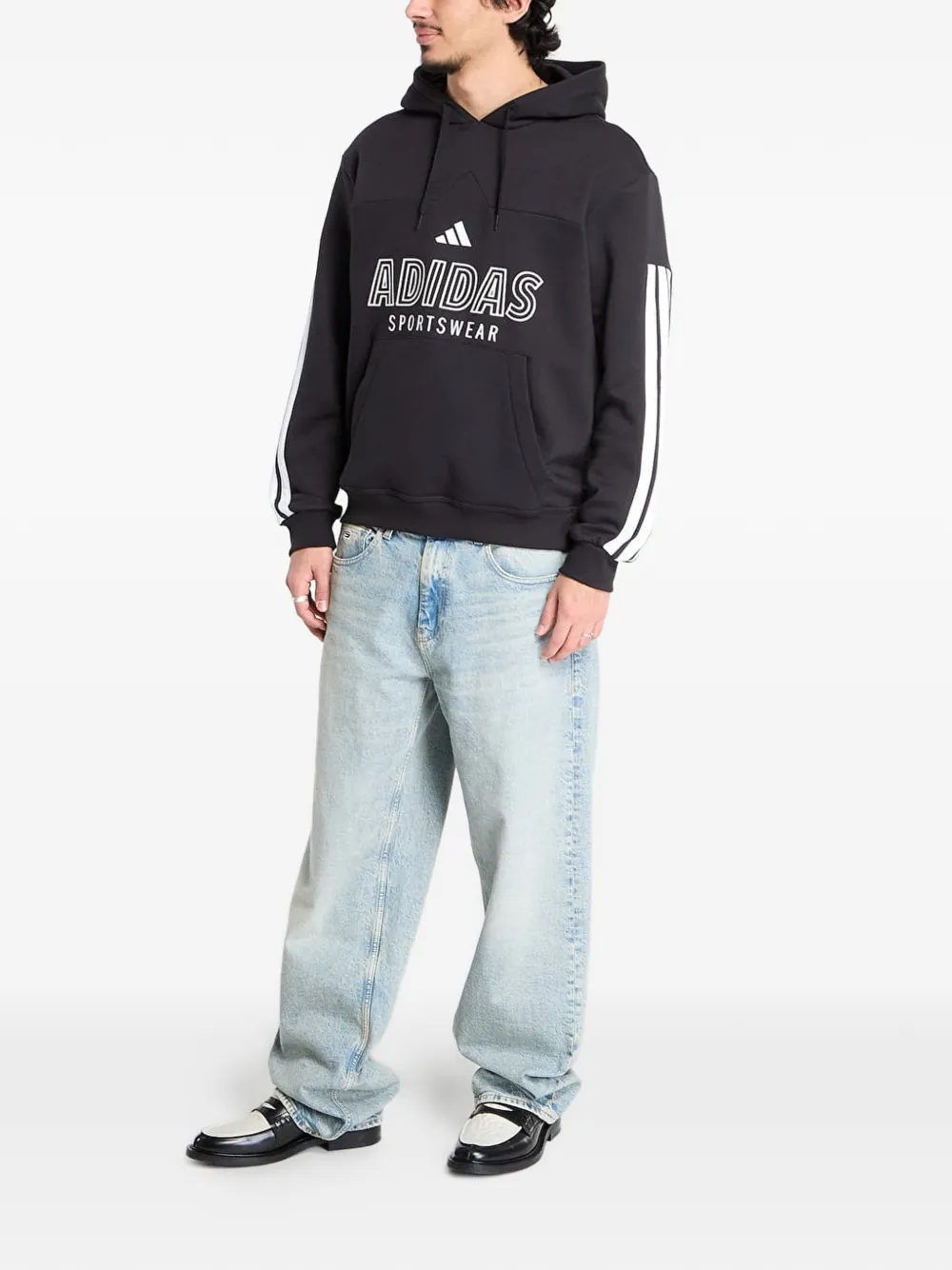 adidas House Of Tiro logoprint 3-Stripes hoodie Zwart