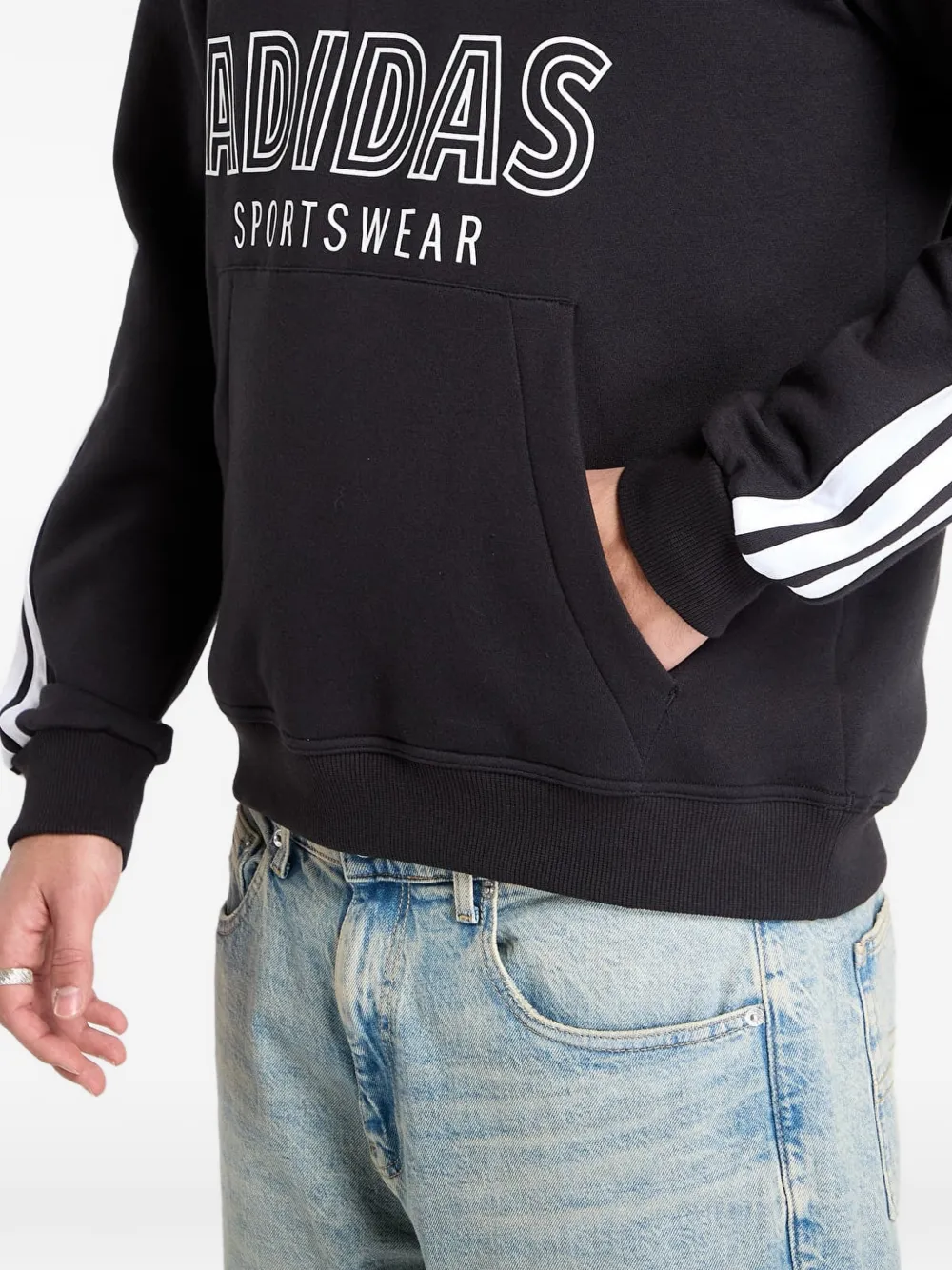 adidas House Of Tiro logoprint 3-Stripes hoodie Zwart