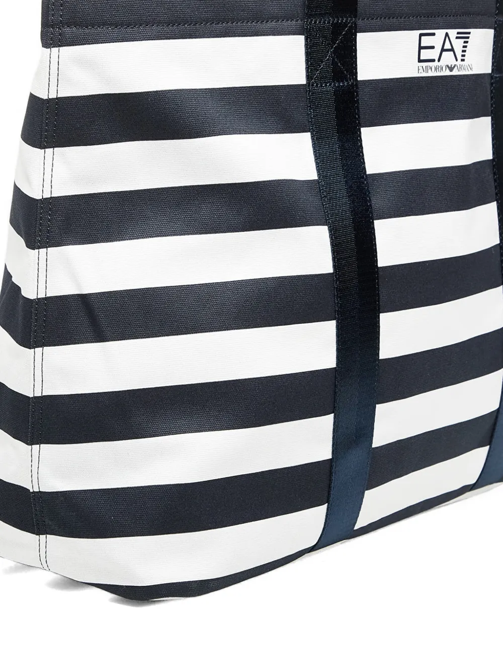 Ea7 Emporio Armani Grote Train gestreepte shopper Blauw