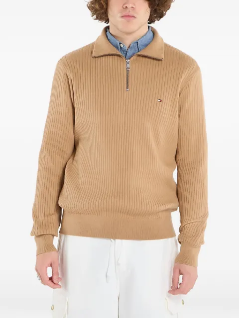 Tommy Hilfiger ribbed-knit quarter-zip sweater