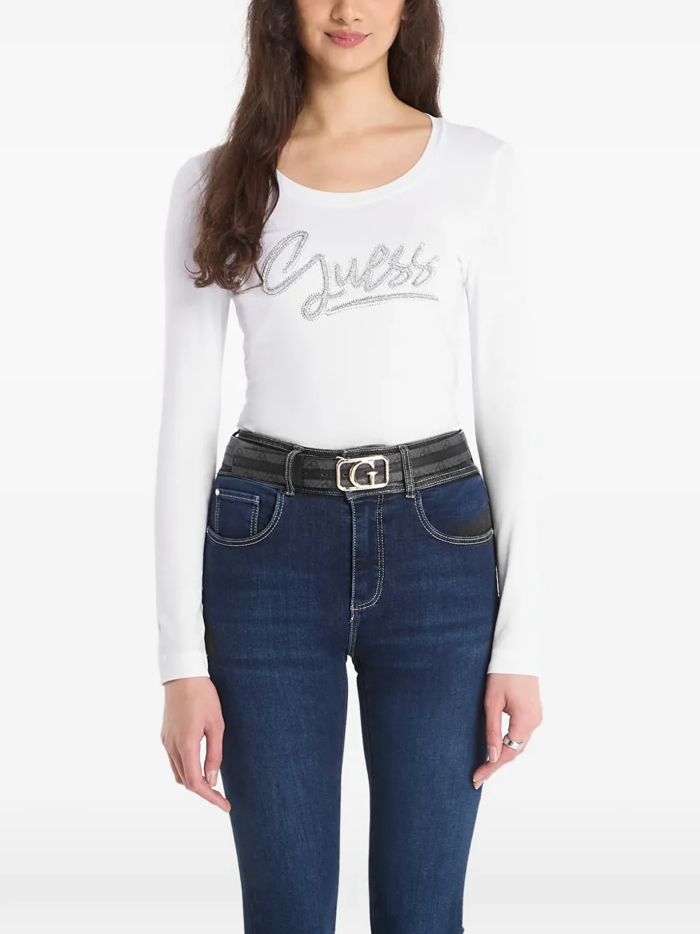 GUESS USA T-shirt met lange mouwen Wit