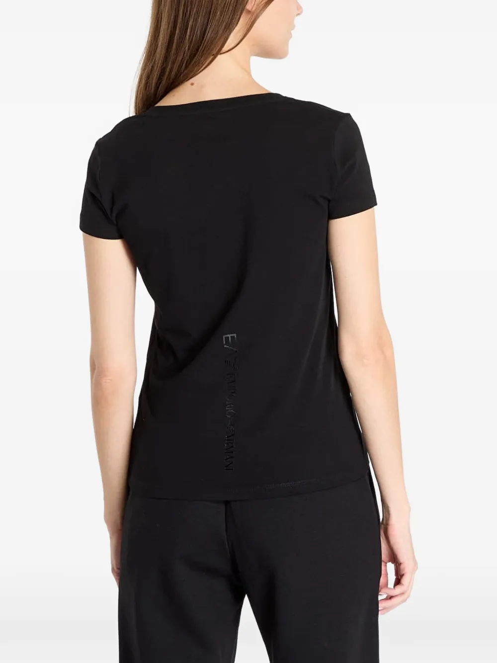 Ea7 Logo-print T-shirt In Black