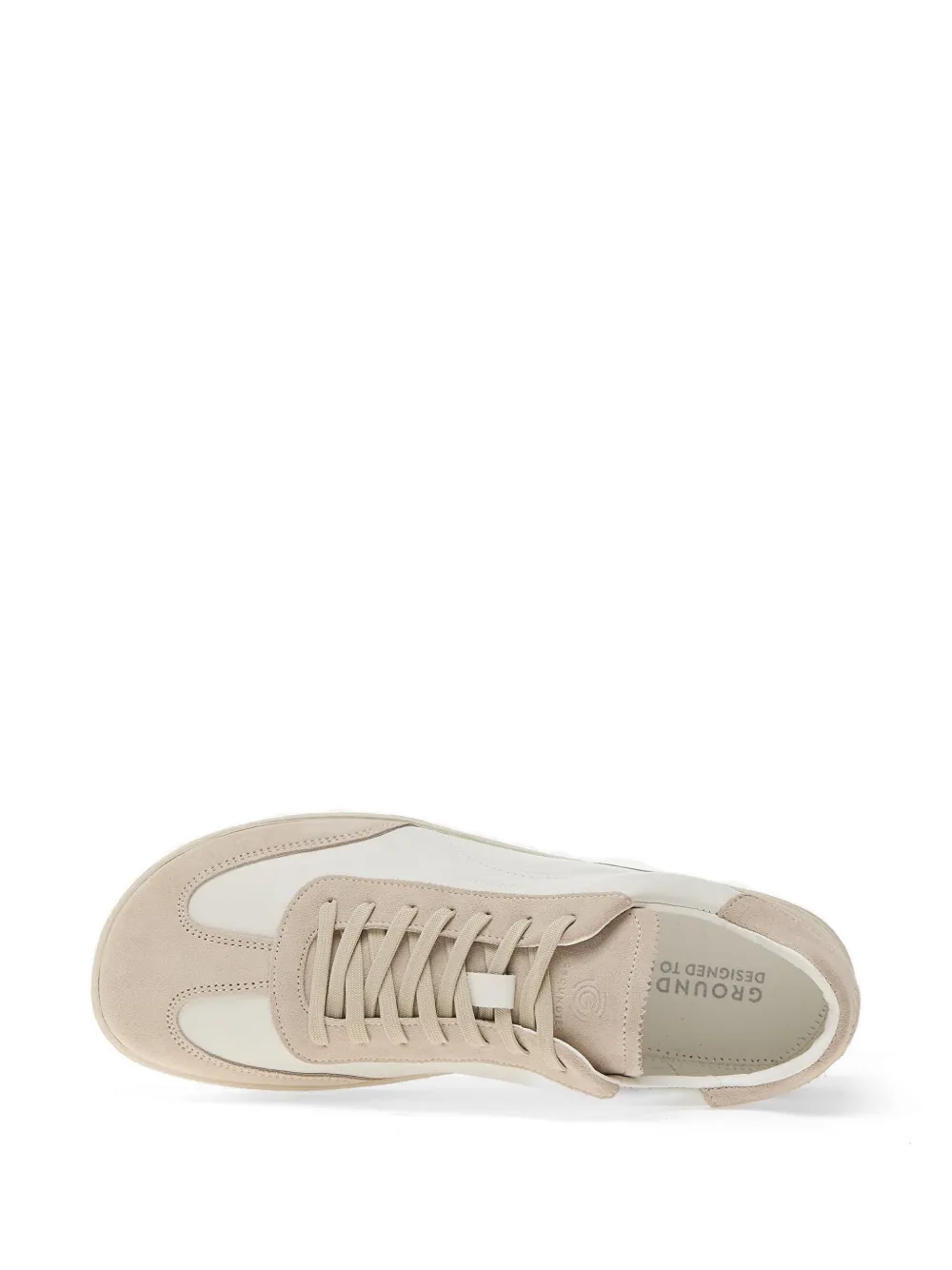 GROUNDIES Panama sneakers met suède afwerking Beige