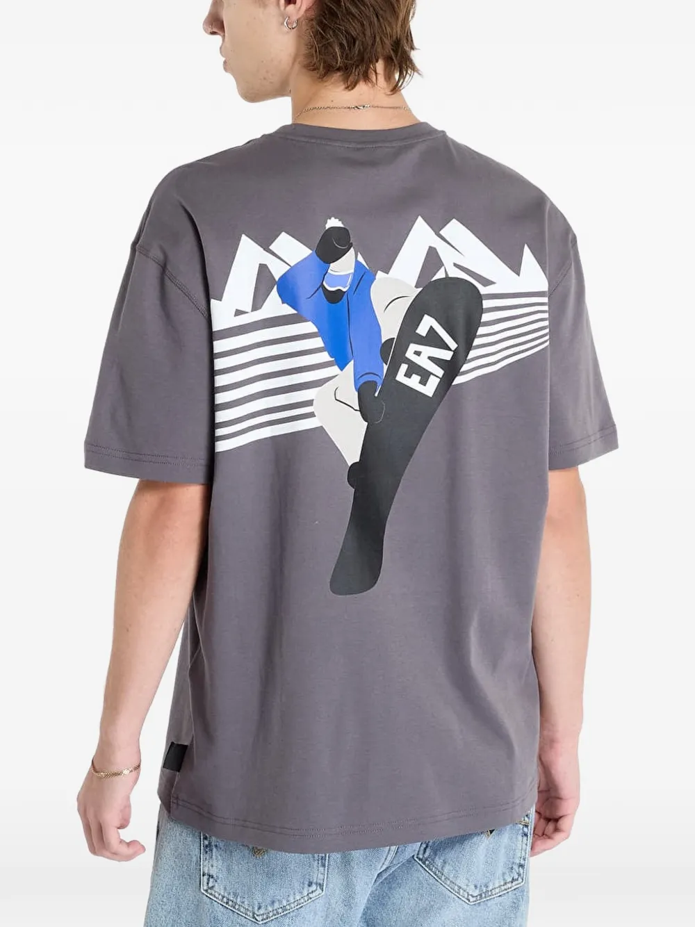 Ea7 Emporio Armani T-shirt met grafische print Grijs