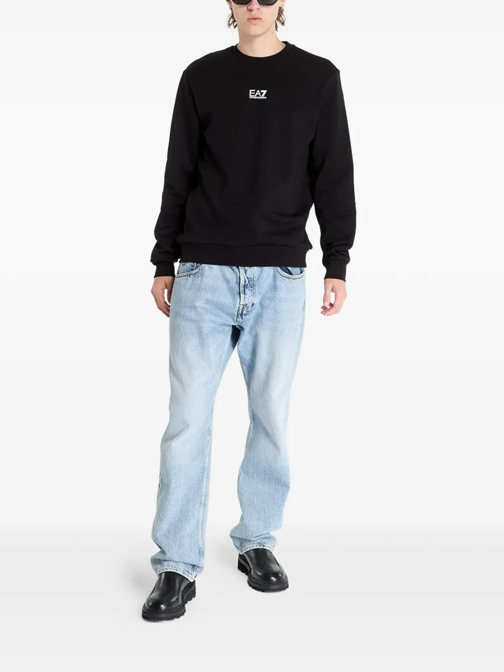 Ea7 Emporio Armani Trui met logoprint Zwart