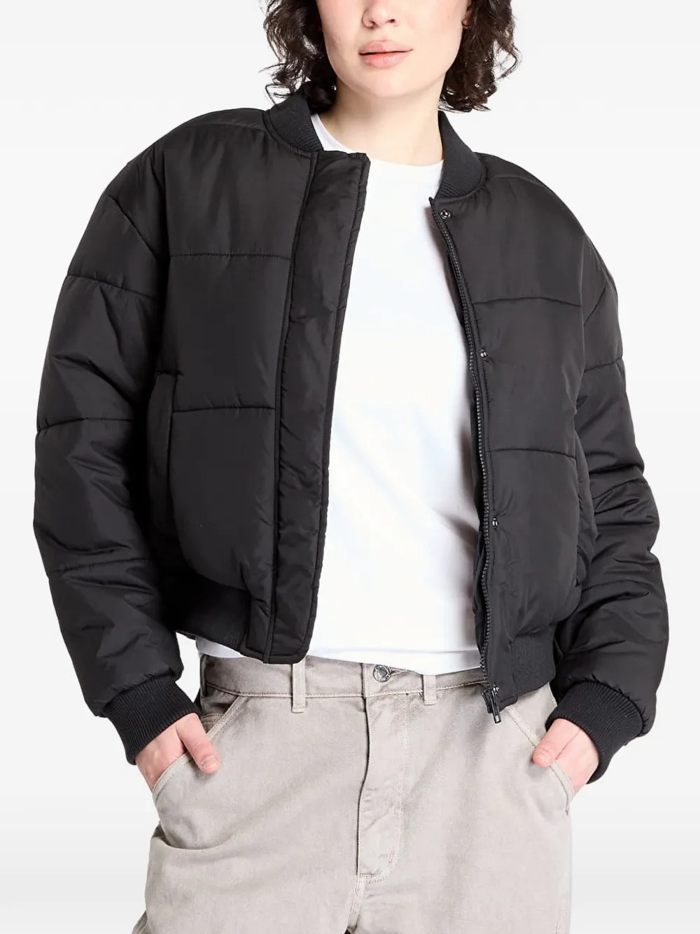 Urban Classics Gesteppte Bomberjacke In Schwarz