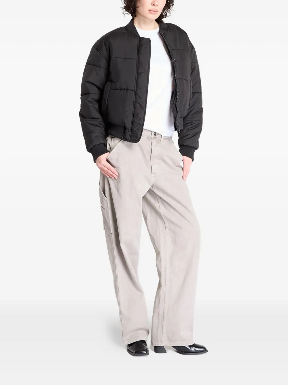 Urban Classics Gewatteerd bomberjack Zwart