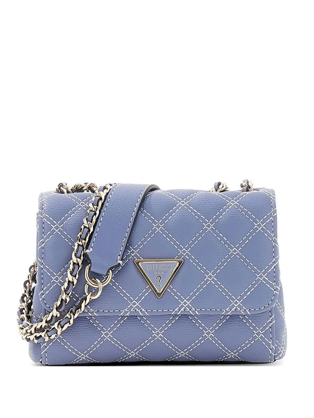GUESS USA Borsa a spalla Giully con applicazione logo - Blu