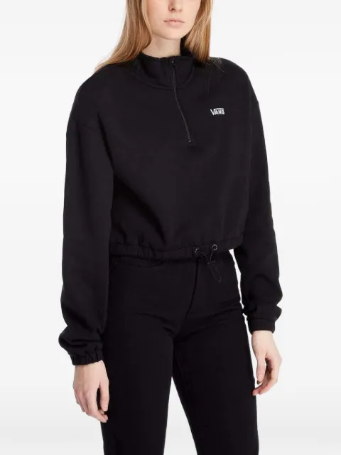Vans sweat crop à fermeture zippée