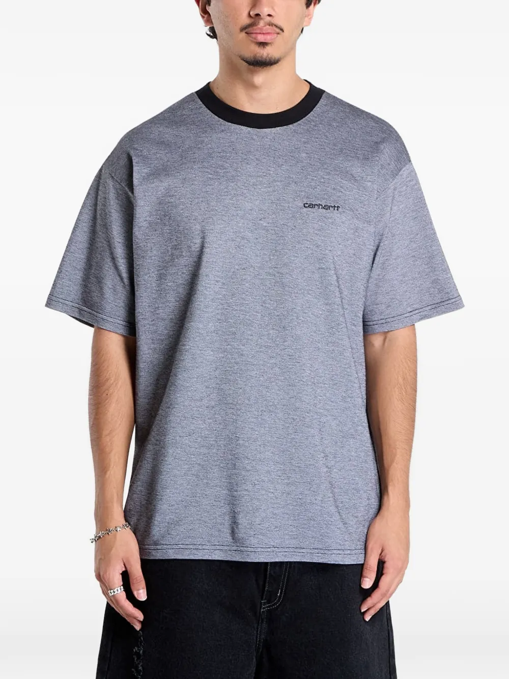 Carhartt WIP logo-embroidered marl T-shirt - Grau