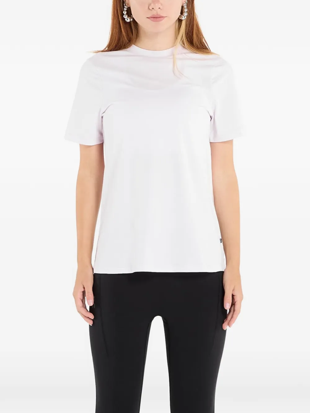 On T-Shirt mit rundem Ausschnitt - Rosa