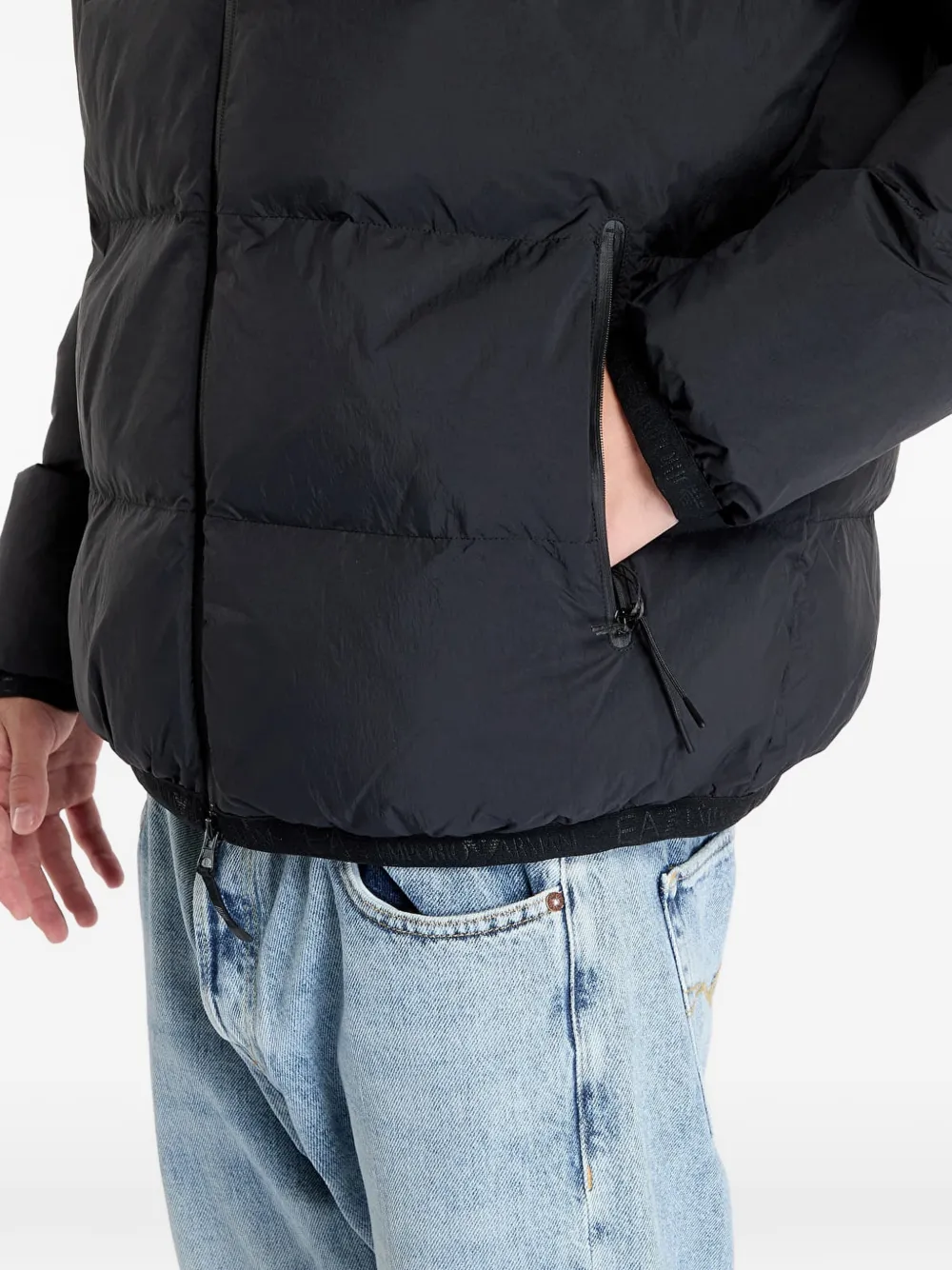 Ea7 Emporio Armani Gewatteerd jack Zwart