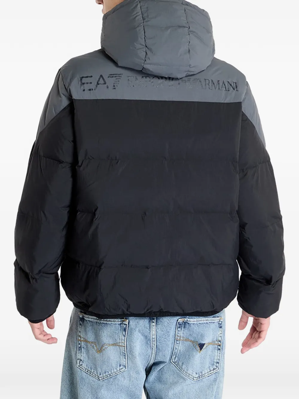 Ea7 Emporio Armani Gewatteerd jack Zwart