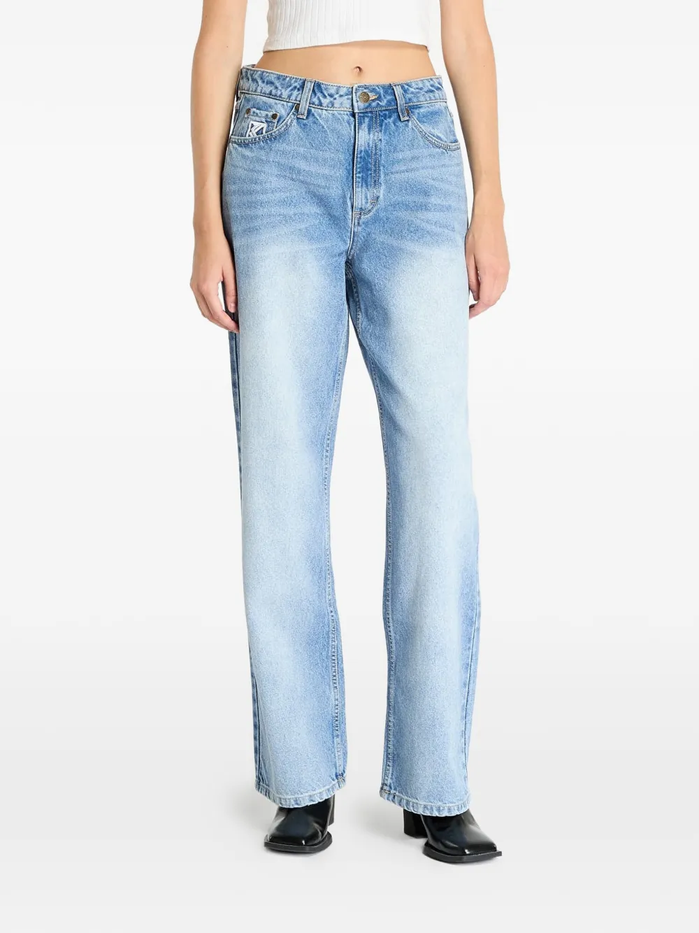karl kani straight-leg jeans - Blau