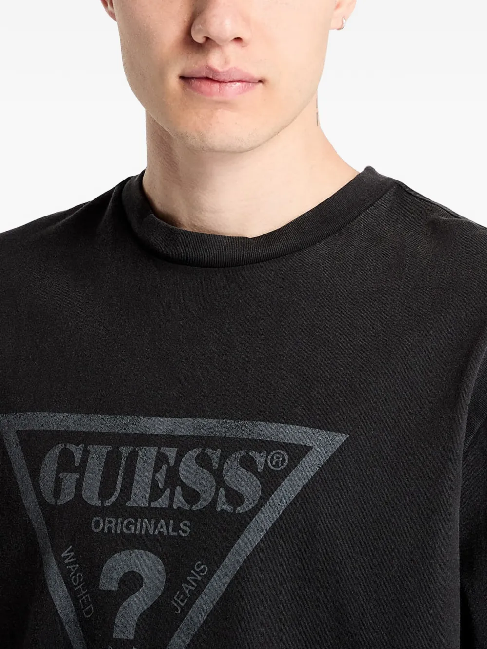 GUESS USA T-shirt met logo Zwart