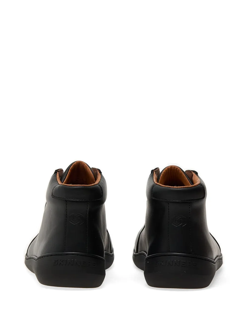 Skinners Moonwalker high-top leren sneakers Zwart