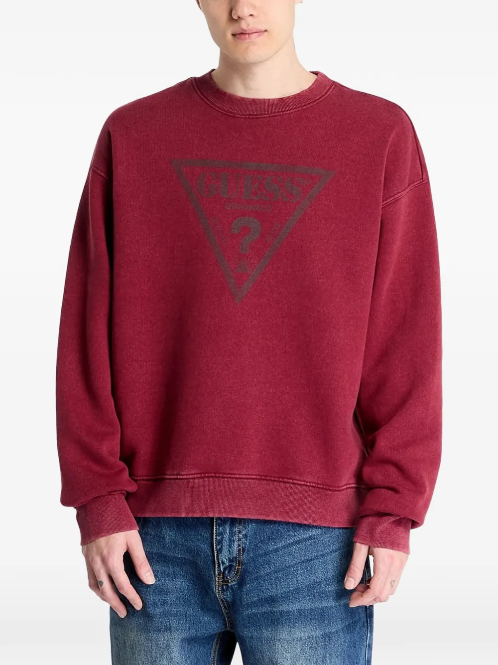 GUESS USA logo-print sweatshirt - Rosso