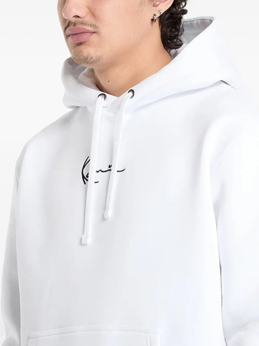 karl kani Hoodie met logodetail Wit