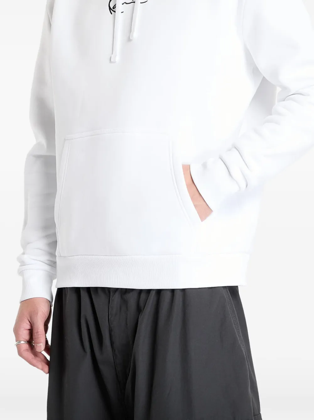 karl kani Hoodie met logodetail Wit