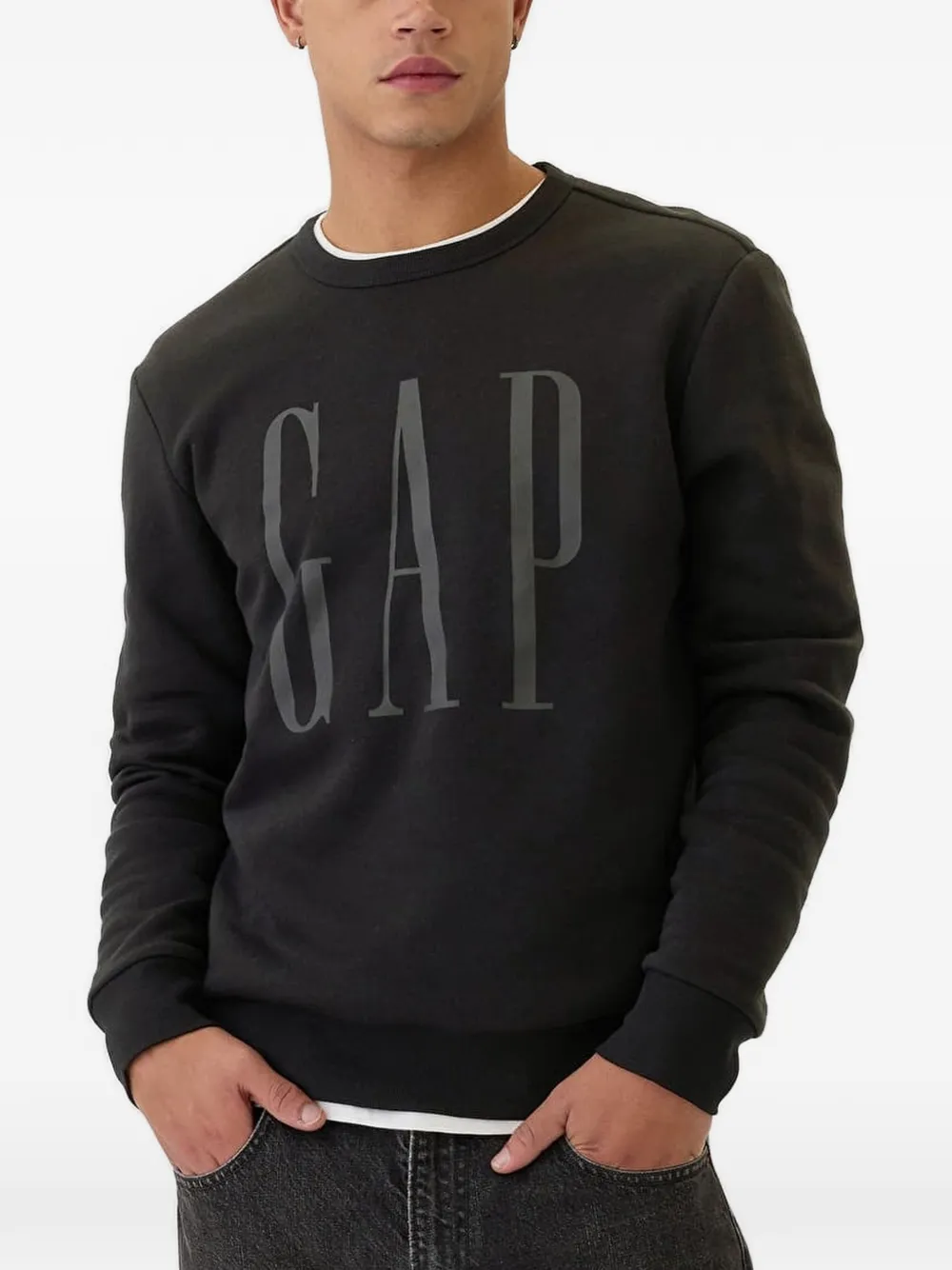 GAP Trui met logoprint Zwart