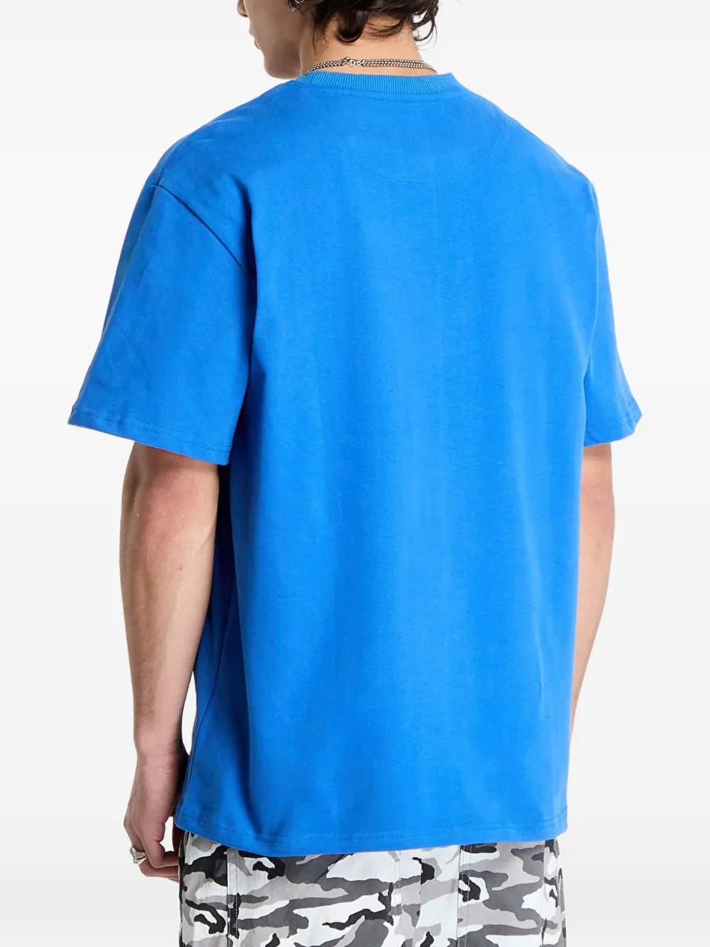 karl kani T-shirt met geborduurd logo Blauw