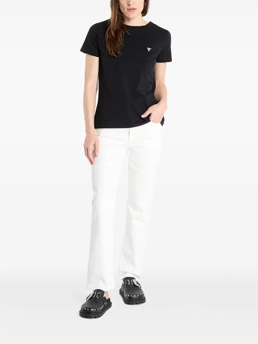  Guess Usa Vaqueros G08 Con Parche Del Logo - Blanco 