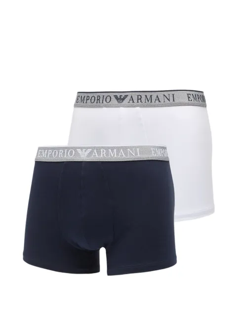 Ea7 Emporio Armani logo-embroidered waistband boxers set (set of two)