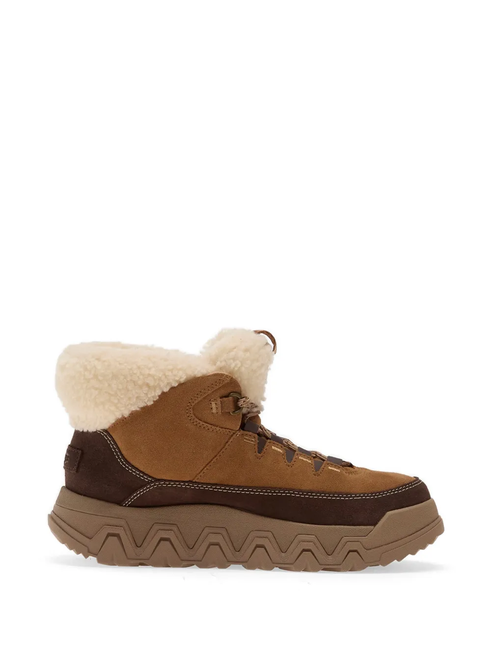 UGG shearling-trim suede boots - Marrone