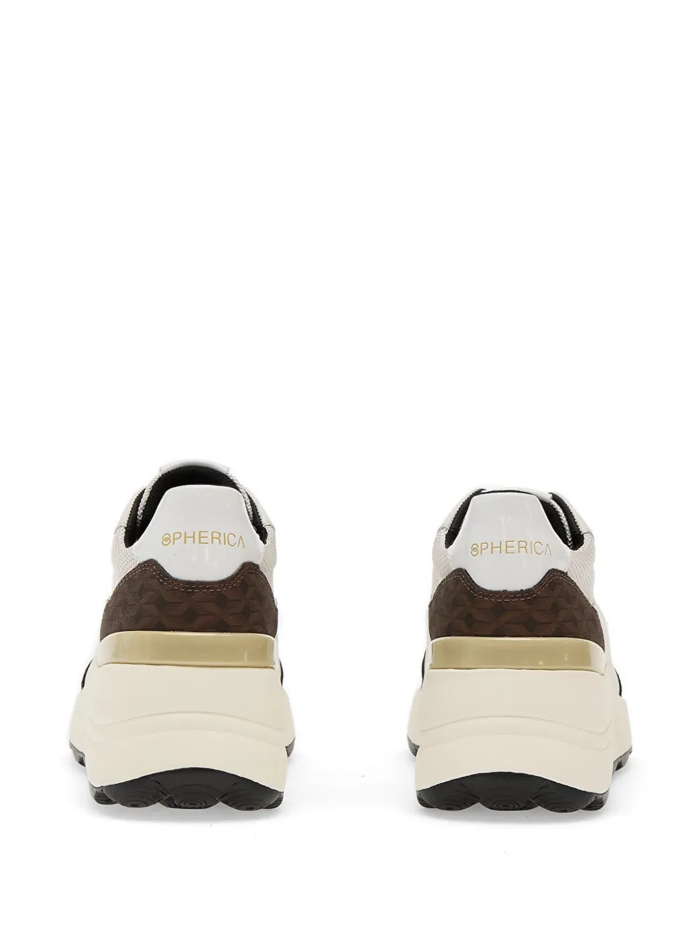 Geox Spherica sneakers met mesh vlakken Beige