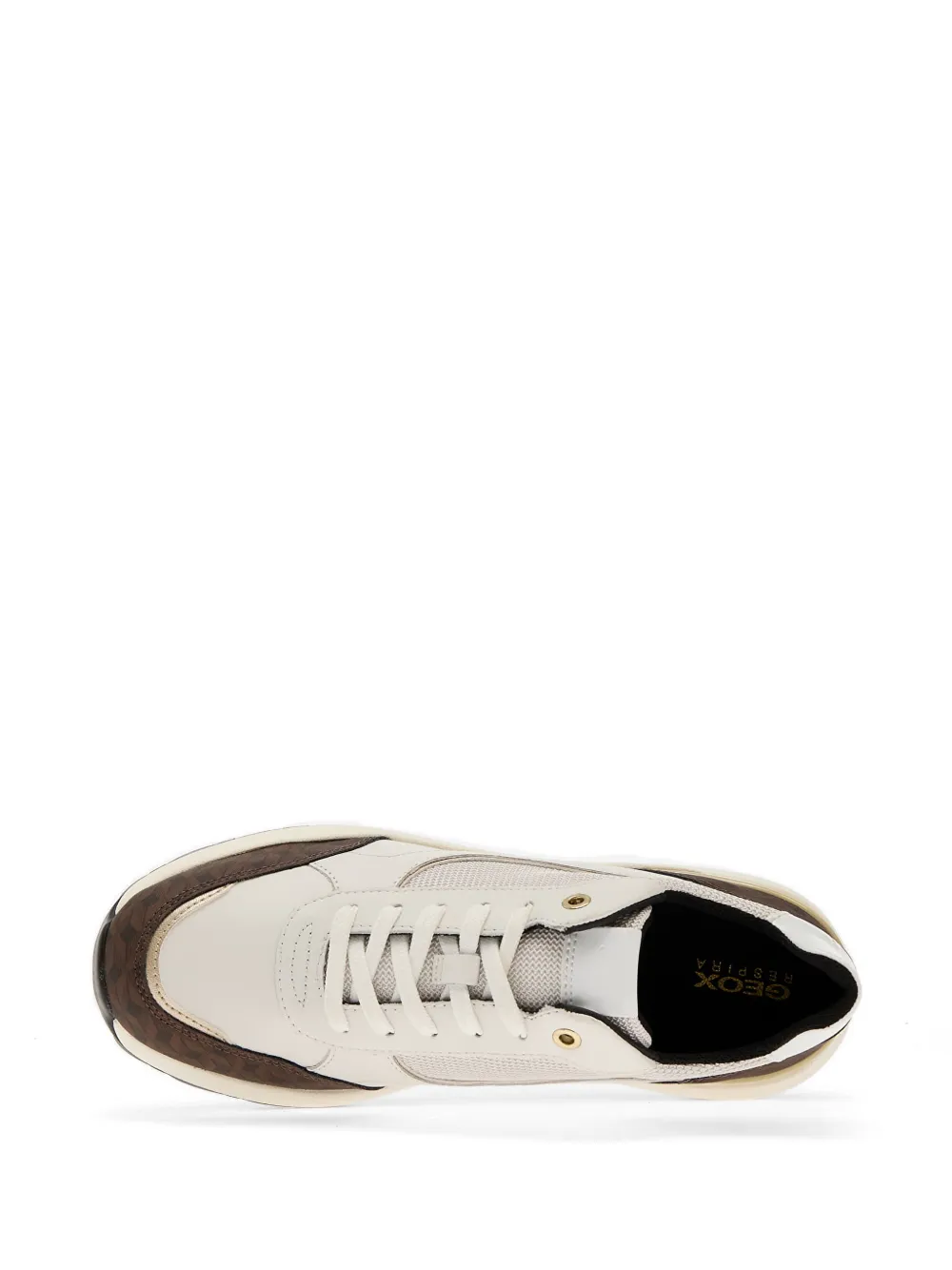 Geox Spherica sneakers met mesh vlakken Beige