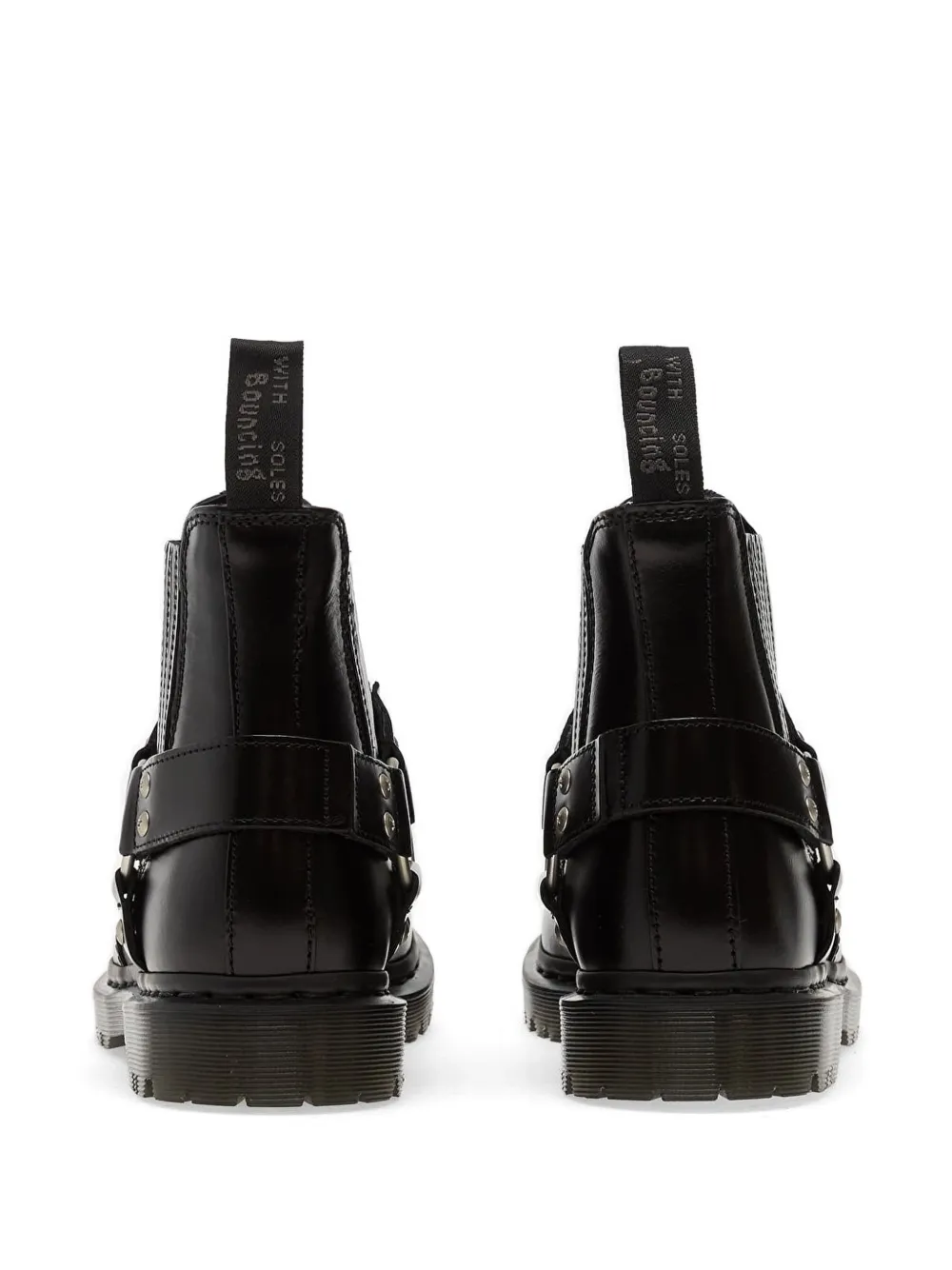 Dr Martens Analine leren laarzen met harnas band Zwart