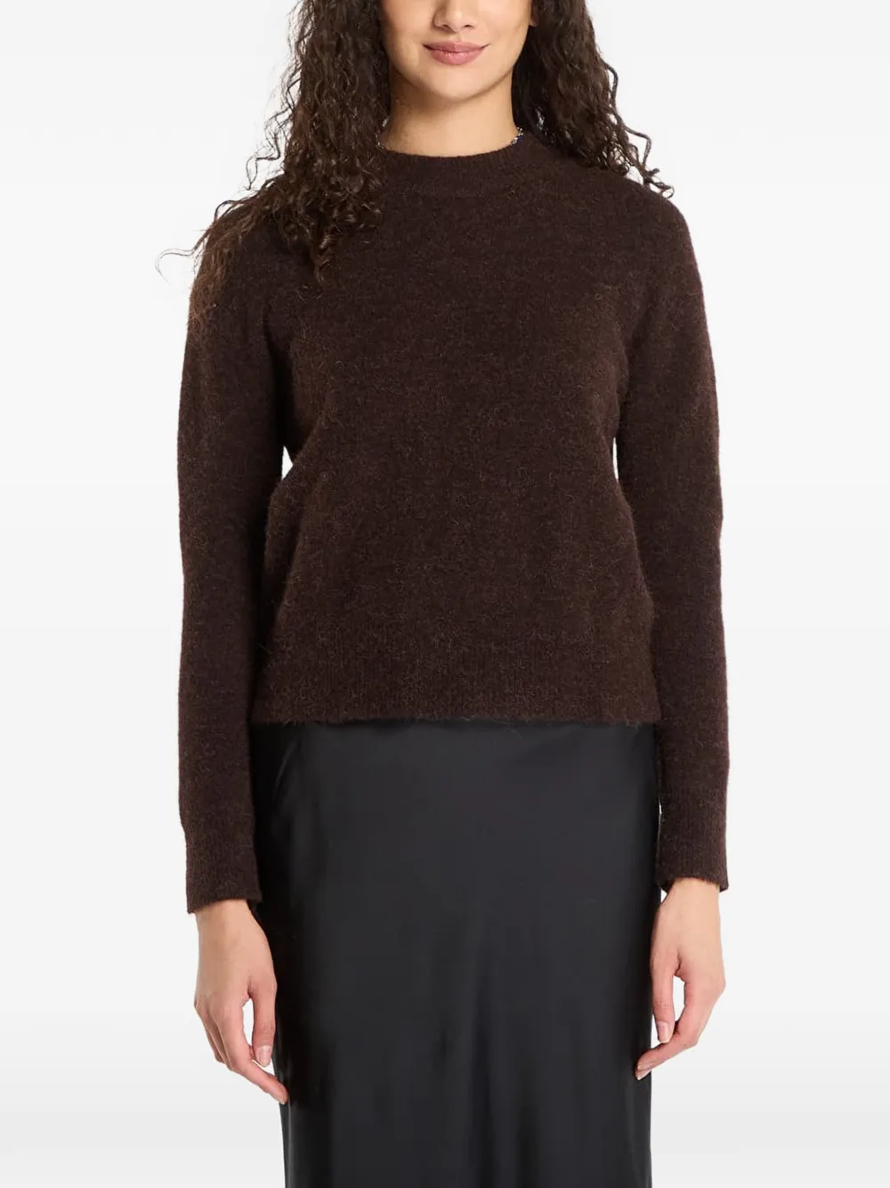 Samsoe & Samsoe Brushed-knit Sweater In Brown